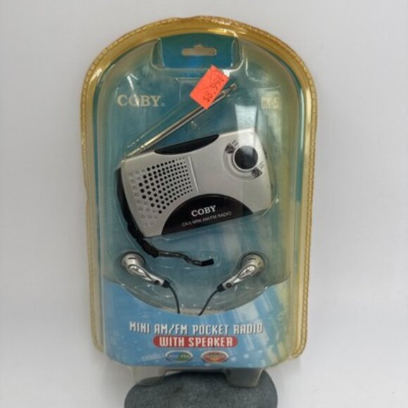 Coby CX-5 Mini AM/FM Pocket Radio W/Speaker Black CX-5 - Picture 2 of 5
